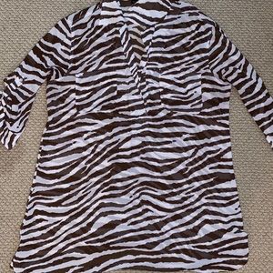 Zebra print, thin, long top